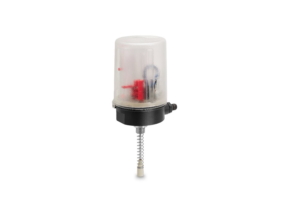 Valve connection with translucent cover, side connection, and actuating rod for precise automation of industrial valve systems.