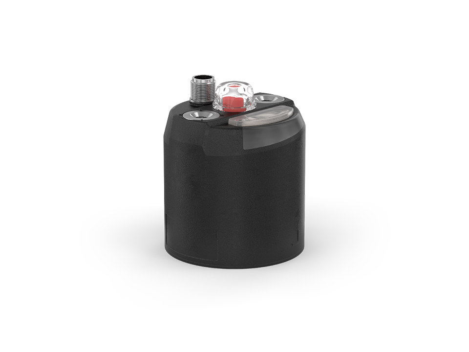 GEMÜ valve actuation and positioner with LED indicators and Hall sensor for valve position detection in automation processes.